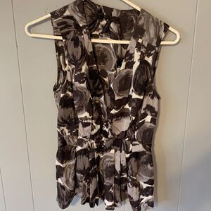 NWT BCBGMAXAZRIA Silk Floral Tank Blouse Size XS
